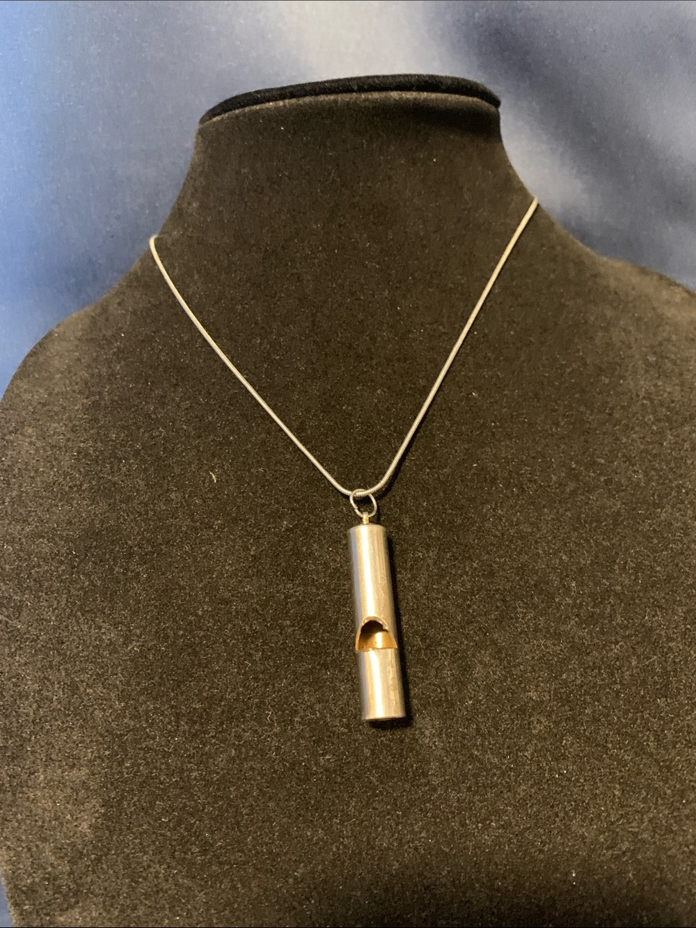 Silver Tone Whistle Pendant Necklace - Women Jewelry
